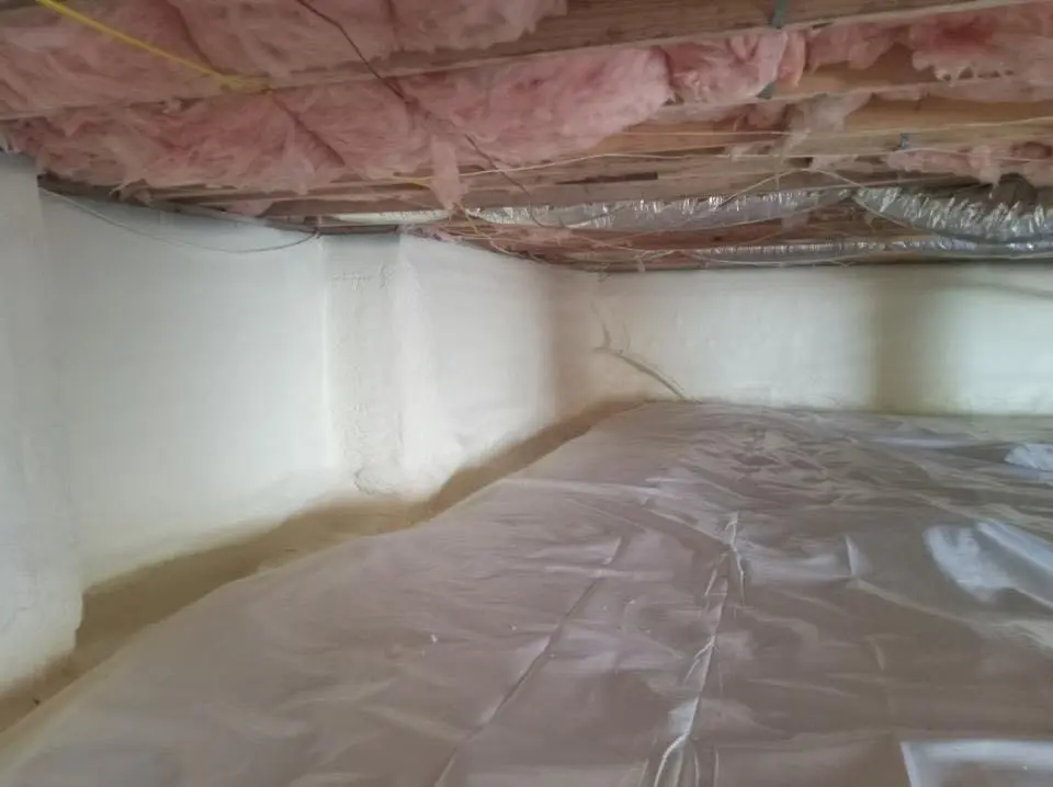 Crawl space encapsulation with closed-cell spray foam for Roof Waterproofing in Pleasant Grove