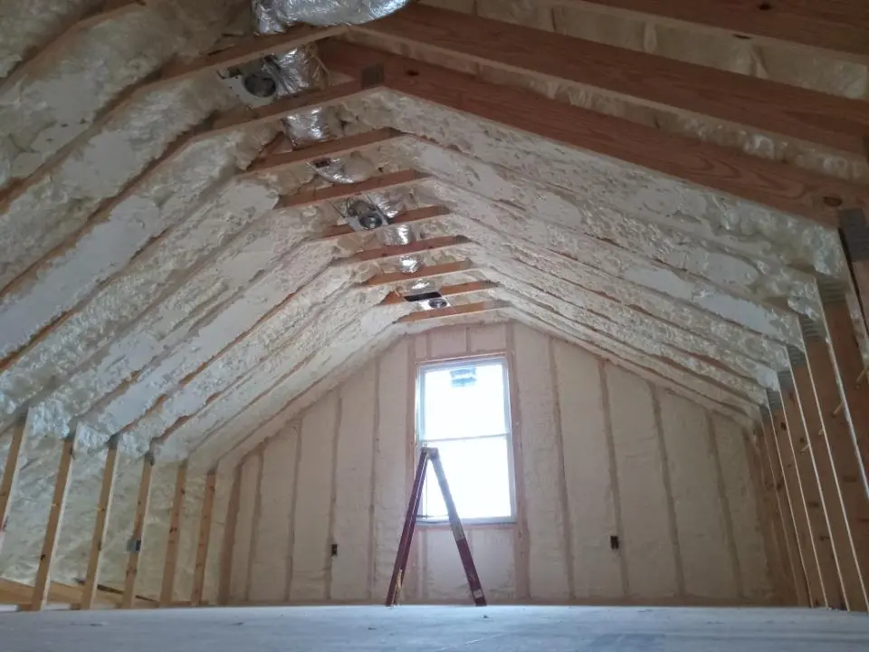 Spray foam roofing application for Crawl Space Insulation project in Pleasant Grove